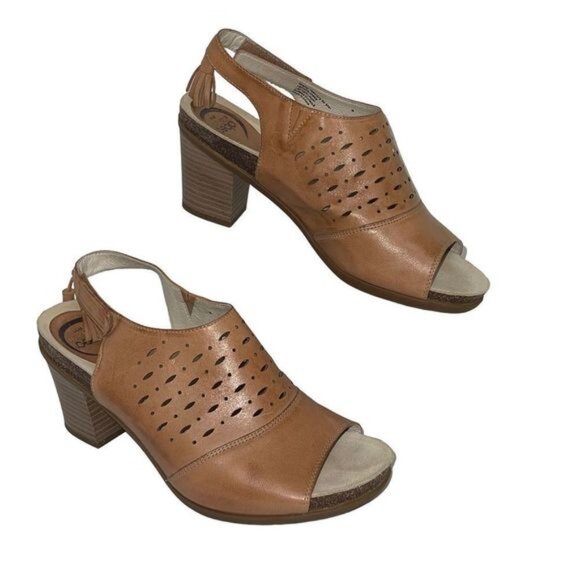 ABEO Berrie Metatarsal  Sandal Block Heel Perforated Leather‎ Slingback Size 8 - Picture 3 of 10